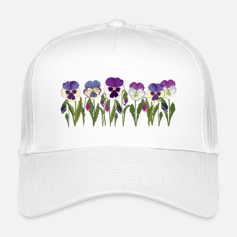 Pansy Blütenreihe in Lila Kinder Trucker-Cap