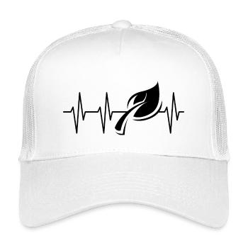 Herzschlag Blatt grün Symbol Wald Puls Icon Ekg - Kinder Trucker-Cap - Weiß - Vorne