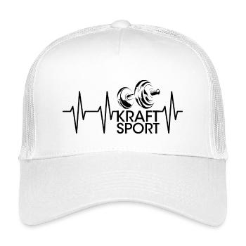 Pulse Gym Poids Musculation Icône de musculation - Casquette trucker enfant - blanc - Devant
