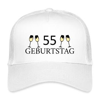 55.Geburtstag 55 Jahre - Kinder Trucker-Cap - Weiß - Vorne