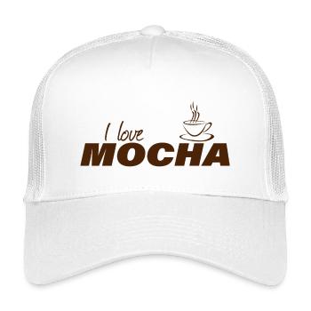 I LOVE MOCHA - Kids’ Trucker Cap - white - Front
