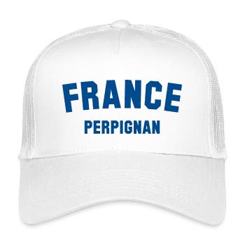PERPIGNAN, France, France - Kids’ Trucker Cap - white - Front