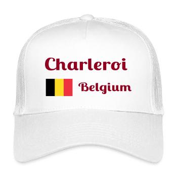 Charleroi Belgien - Stilvolle Drucke - Kinder Trucker-Cap - Weiß - Vorne
