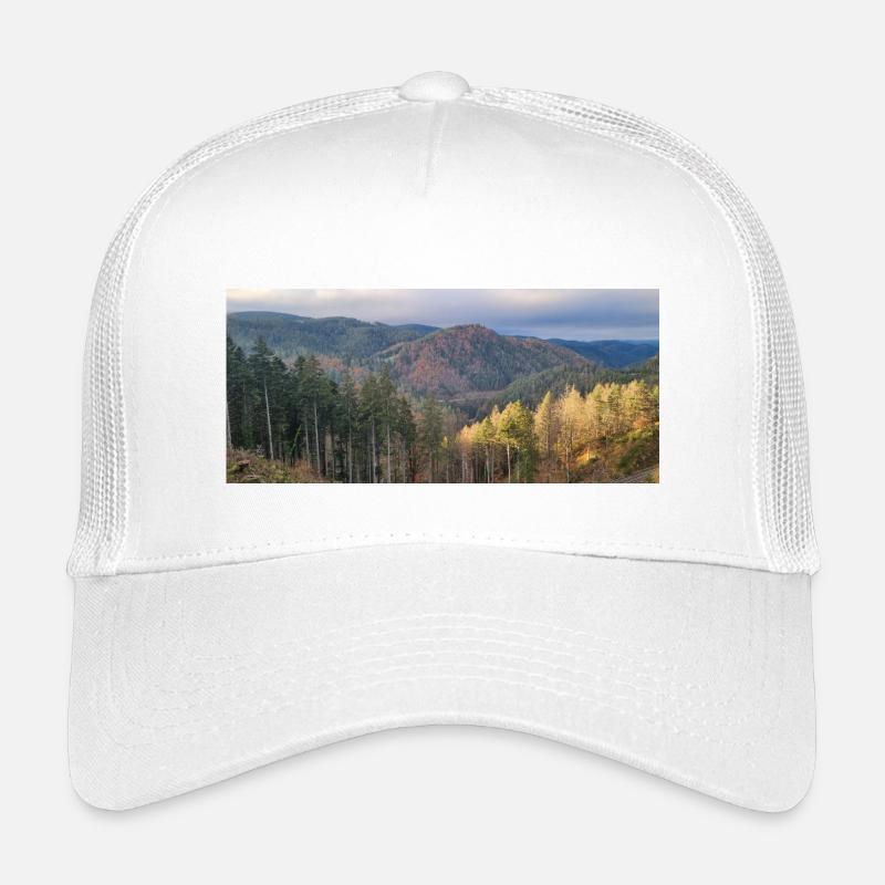 Herbstliche Waldlandschaft mit Sonnenlicht - Kinder Trucker-Cap - Weiß