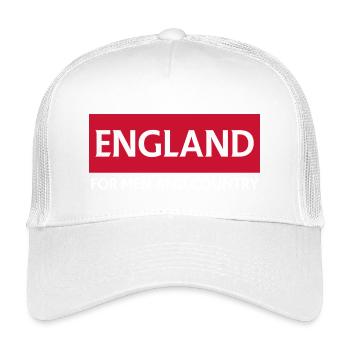 England Colored National Flag Design - Kids’ Trucker Cap - white - Front