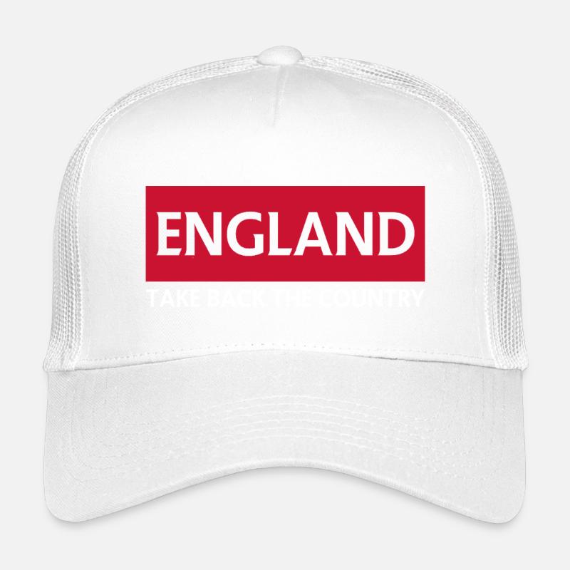 England Flag with Patriotic Text Kids’ Trucker Cap