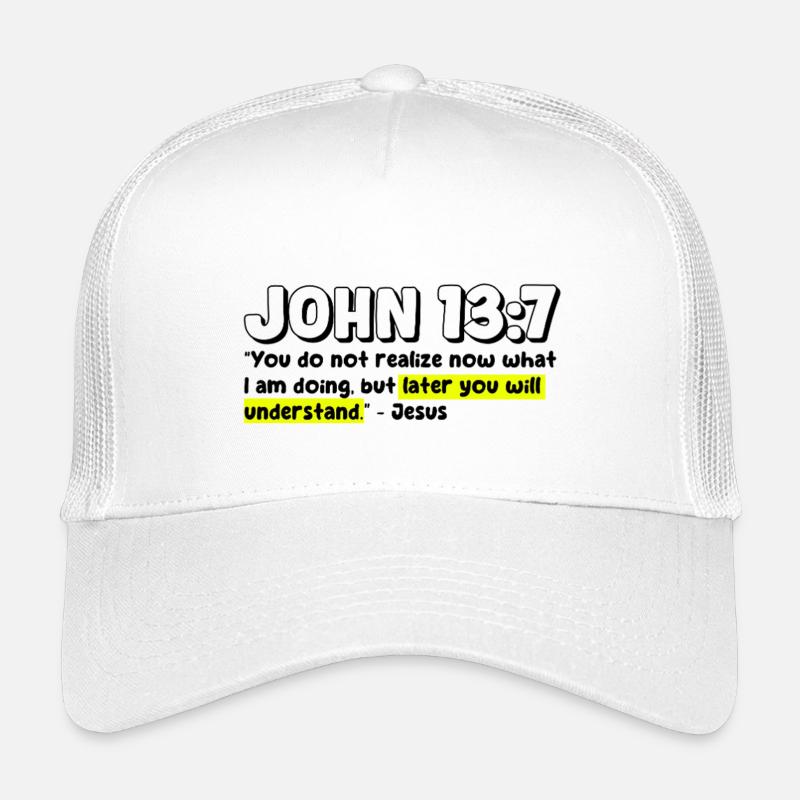 Johannes 13:7 | Bibelzitat - Kinder Trucker-Cap - Weiß