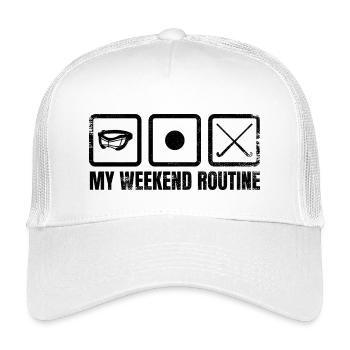 Feldhockey Wochenende - Kinder Trucker-Cap - Weiß - Vorne