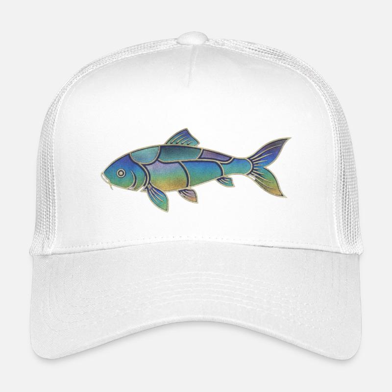 Gradient Pattern Iridescent Koi Fish Kids’ Trucker Cap