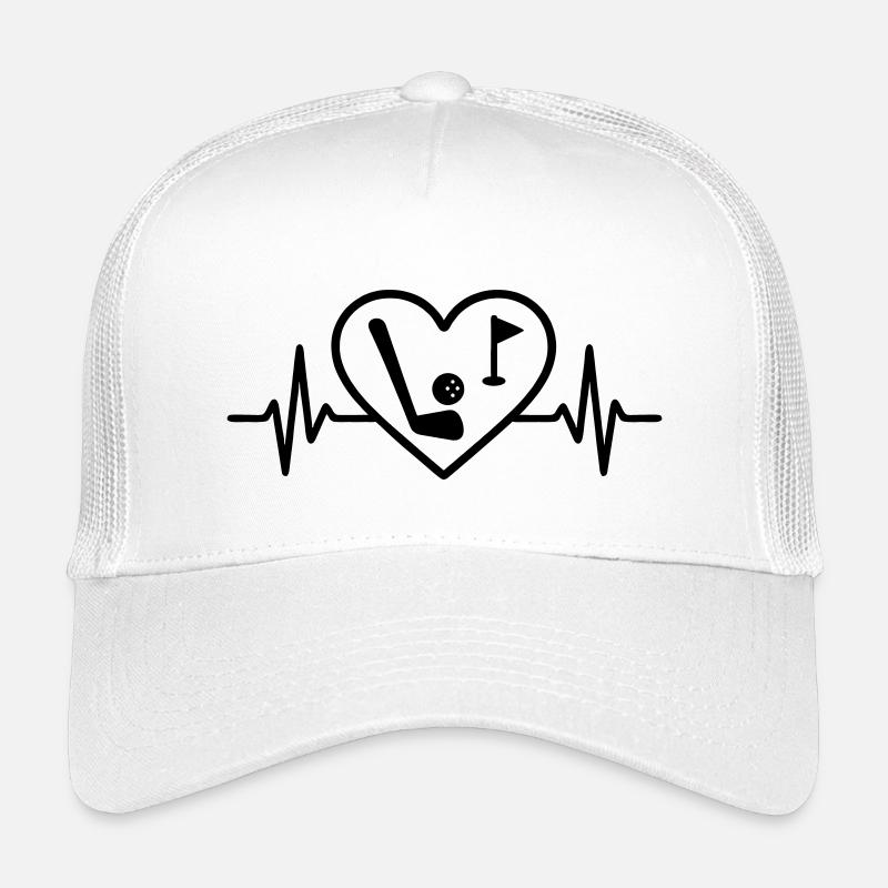 Golf Herz Schläger Ball Fahne Kinder Trucker-Cap
