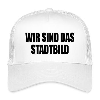 wir sind das stadtbild - Kinder Trucker-Cap - Weiß - Vorne