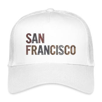 San Francisco Typografie mit urbaner Architektur - Kinder Trucker-Cap - Weiß - Vorne