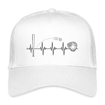I heart Baseball! - Baseball Heartbeat   - Casquette trucker enfant - blanc - Devant
