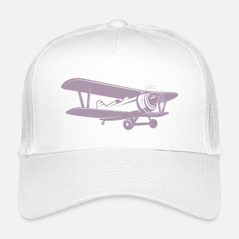 Doppeldecker Pilot Retro Minimalistisch Kinder Trucker-Cap