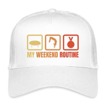 Meine Wochenend Routine - Kinder Trucker-Cap - Weiß - Vorne