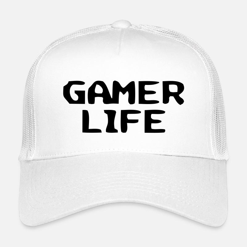 Lässiger Gamer Life Schriftzug Kinder Trucker-Cap