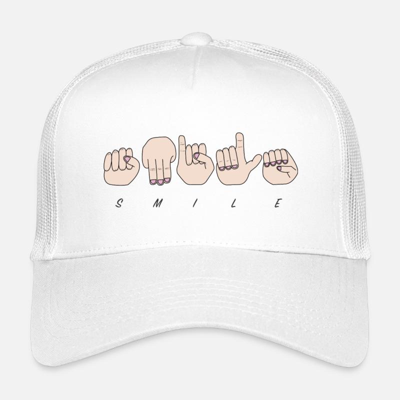Gebärdensprache - Kinder Trucker-Cap - Weiß