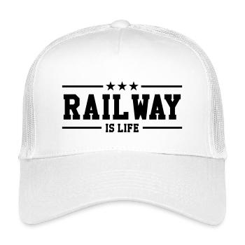 Cheminot / Chemin de fer / Train / Metro - Casquette trucker enfant - blanc - Devant