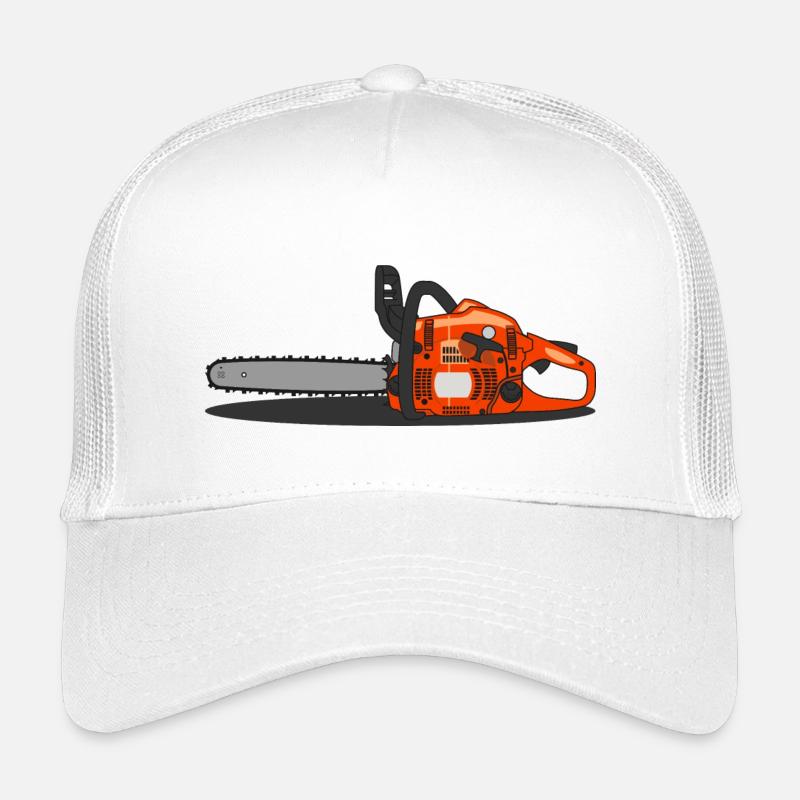 Kettensäge - Orange - Kinder Trucker-Cap - Weiß