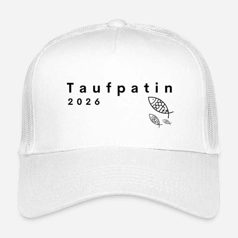 Déclaration de la marraine pour le baptême de 2026 : Célébrez 3 poissons Casquette trucker enfant