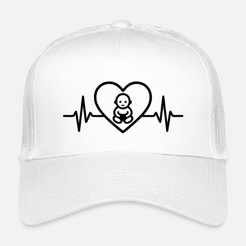 Bébé Cœur Famille Parents Casquette trucker enfant