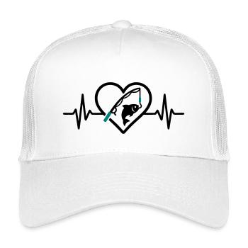 Fishing Heart Fish Nature Passion - Kids’ Trucker Cap - white - Front