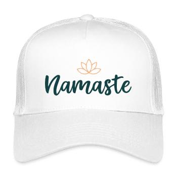 Namaste Lotus Calm Yoga - Kinder Trucker-Cap - Weiß - Vorne