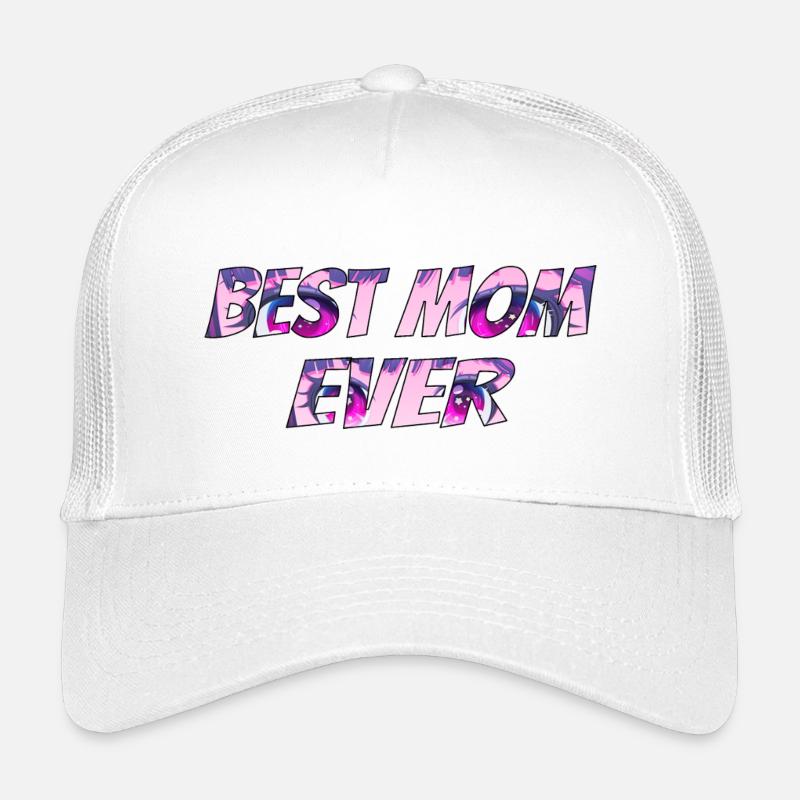 Best Mom Ever Pink Psy Pattern - Kinder Trucker-Cap - Weiß
