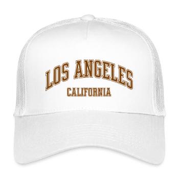 Los Angeles, Californie, style universitaire vintage - Casquette trucker enfant - blanc - Devant