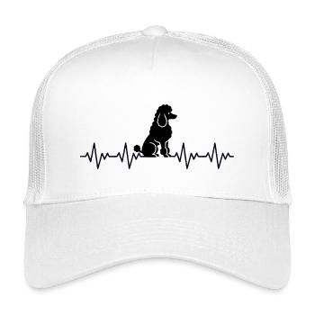 Pudel EKG Herzschlag - Kinder Trucker-Cap - Weiß - Vorne