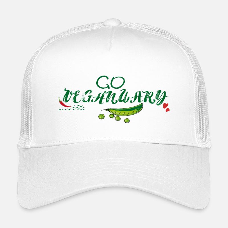 Go Vegan Januar - Kinder Trucker-Cap - Weiß