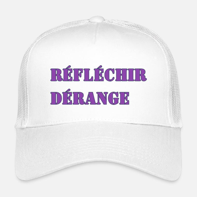 RÉFLÉCHIR DÉRANGE - Casquette trucker enfant - blanc