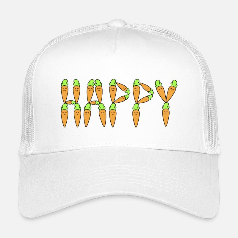 Karotten-Happy - Kinder Trucker-Cap - Weiß