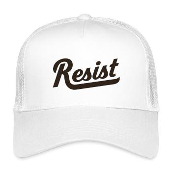 Resist lettering courageous protest - Kids’ Trucker Cap - white - Front