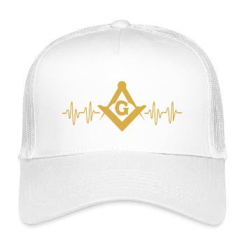 Freimaurer Illuminati - Kinder Trucker-Cap - Weiß - Vorne