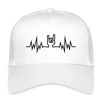 heavy_metal_hand - Kids’ Trucker Cap - white - Front