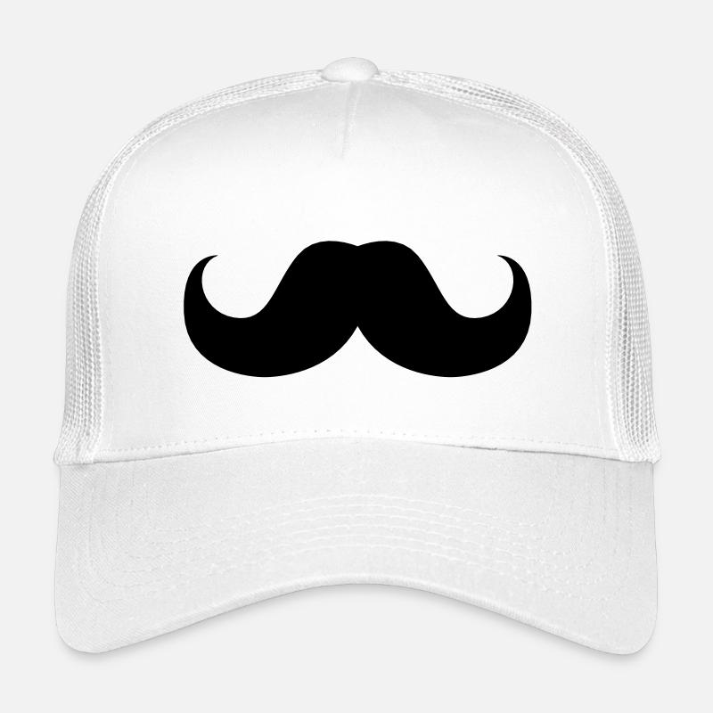 moustaches schnurbart bart - Kinder Trucker-Cap - Weiß
