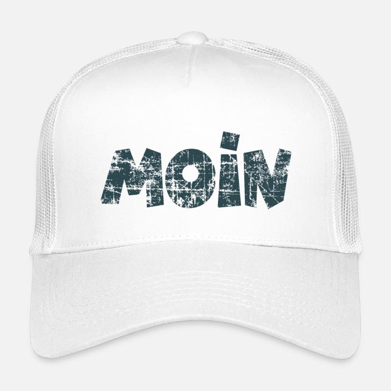 Moin (Vintage Dunkelblau) Guten Morgen Gruß Kinder Trucker-Cap