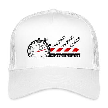 Motorsport stopwatch - Kids’ Trucker Cap - white - Front