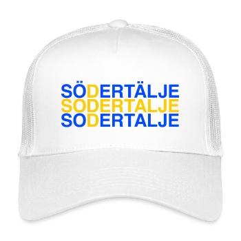 SÖDERTÄLJE - Suède - Drapeau suédois - Casquette trucker enfant - blanc - Devant