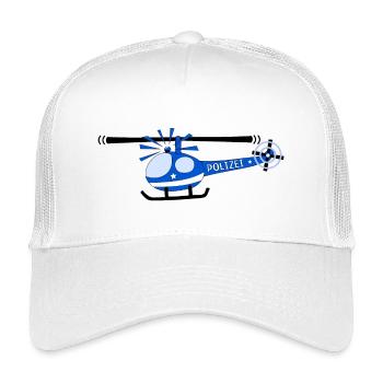 Helicopter Police Children - Kids’ Trucker Cap - white - Front