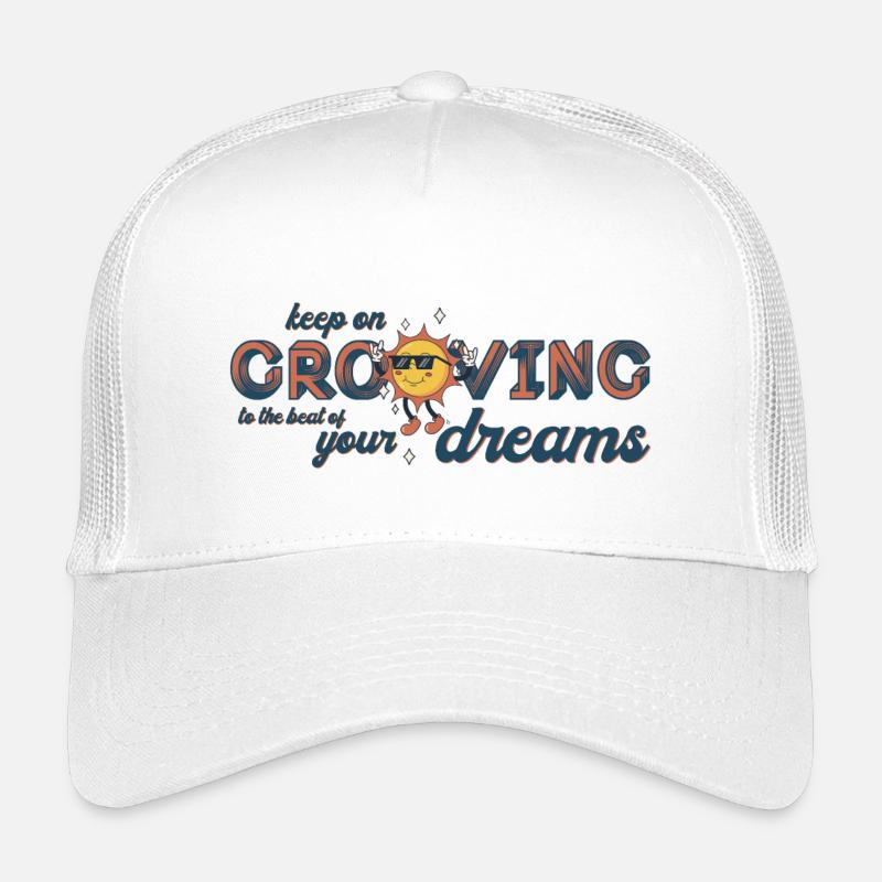 Keep On Grooving 70th Retro Music Saying Kids’ Trucker Cap