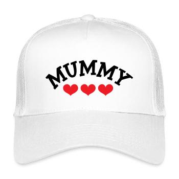 Mama / Muttertag - Kinder Trucker-Cap - Weiß - Vorne