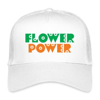 Flower Child Hippie - Kids’ Trucker Cap - white - Front