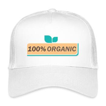 100% biologische, gesunde, natürliche Lebensmittel - Kinder Trucker-Cap - Weiß - Vorne