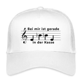 Noten - Ebbe In Der Kasse Humorvolle Notenschrift - Kinder Trucker-Cap - Weiß - Vorne
