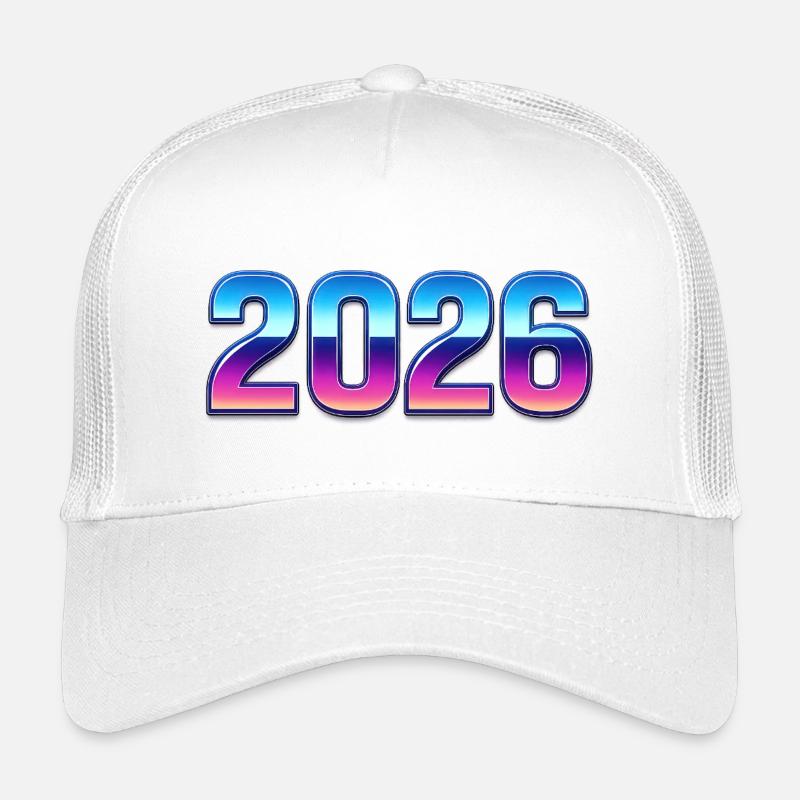 Neon 2026 Gradient Design Kids’ Trucker Cap