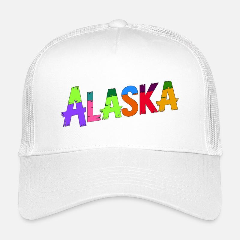 Vibrant Alaska Artistic Typography Design Kids’ Trucker Cap