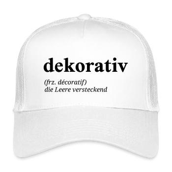 decorative Definition - Kids’ Trucker Cap - white - Front