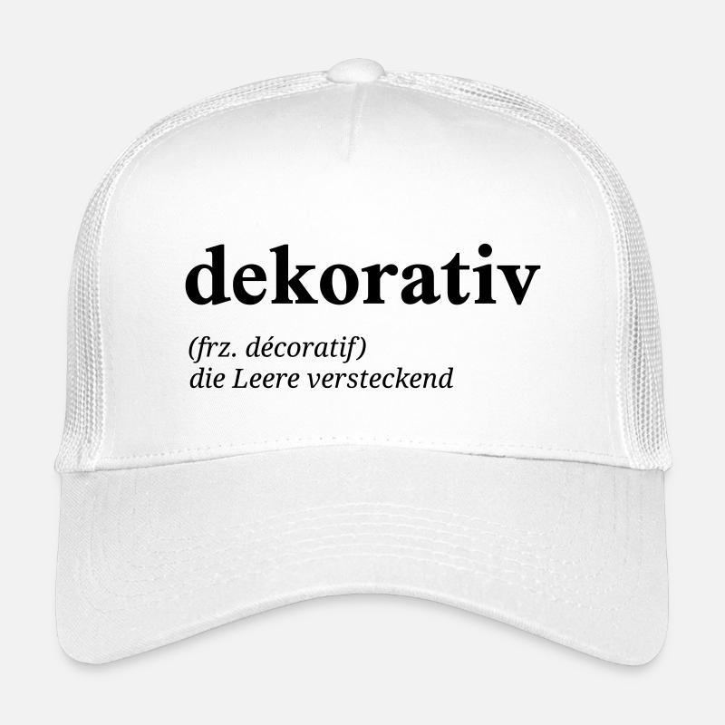 dekorativ Definition - Kinder Trucker-Cap - Weiß